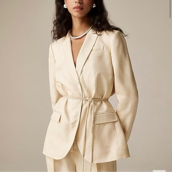 J. Crew Jackets & Blazers - J.Crew Women’s Rope-tie blazer in glossy twill - Size 12